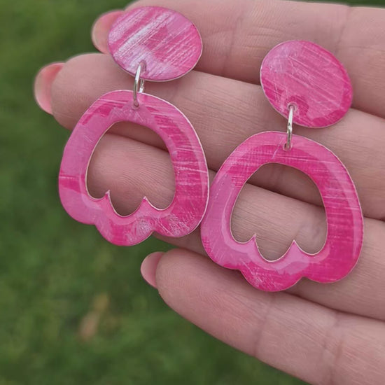 One-of-a-kind earrings cut from original paintings.